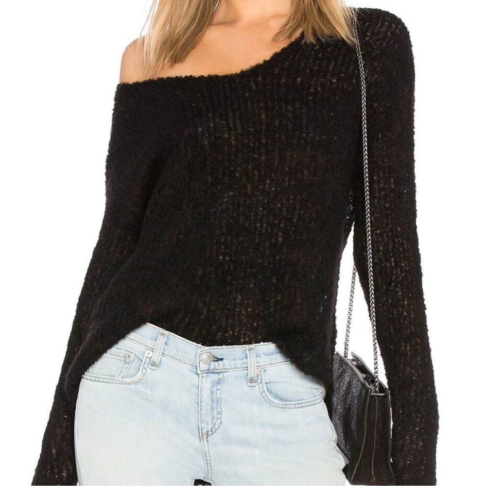 rag & bone Black alpaca V-Neck Sweater
